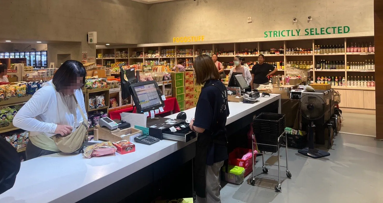 竹北市農民直銷站的 POS 結帳櫃台
